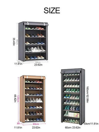 Mehrschichtiges staubdichtes Schuhregal